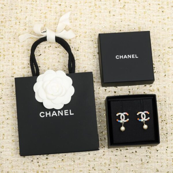 replik,replica,schmuck,1:1,beste,ohrringe,ring,Repliken Boutique / 【Chanel Bunte Doppel-C-Ohrstecker】(UQHAU)