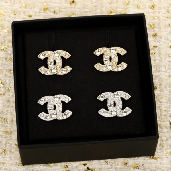 replik,replica,schmuck,1:1,beste,ohrringe,ring,Repliken Boutique / 【Chanel Herzförmige Sternen-Ohrringe mit Doppel-C-Logo】erhältlich in Gold und Silber (SQE4E)
