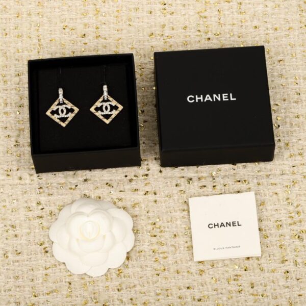 replik,replica,schmuck,1:1,beste,ohrringe,ring,Repliken Boutique / 【Chanel Ohrringe mit gestepptem Doppel-C-Design】(N2N5I)