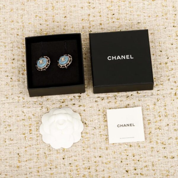 replik,replica,schmuck,1:1,beste,ohrringe,ring,Repliken Boutique / 【Chanel Leder-Denim Runde Clip-Ohrringe】25(9LYUF)