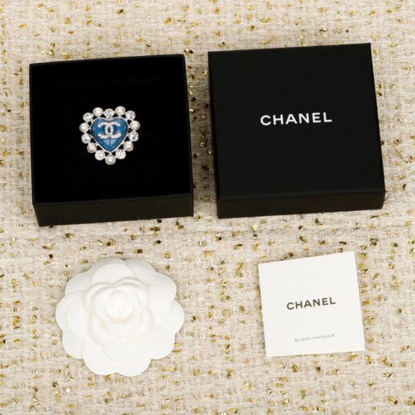 replik,replica,schmuck,1:1,beste,ohrringe,ring,Repliken Boutique / 【Chanel Brosche mit blauem Herz aus Parfümflakon】(13YT1)