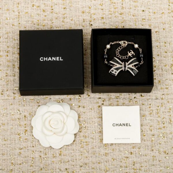 replik,replica,schmuck,1:1,beste,ohrringe,ring,Repliken Boutique / 【Chanel Halskette mit Schleife aus schwarzem Leder】(S3DCG)