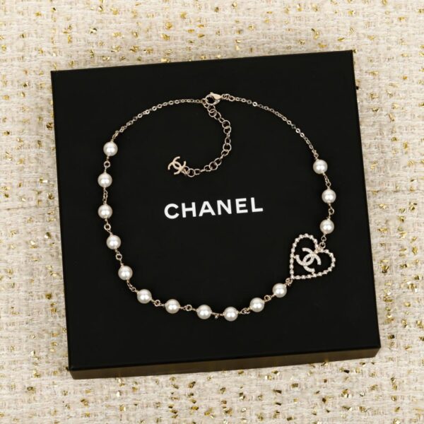 replik,replica,schmuck,1:1,beste,ohrringe,ring,Repliken Boutique / 【Chanel Perlenkette mit durchbrochenem Herzmuster】(F8K0E)