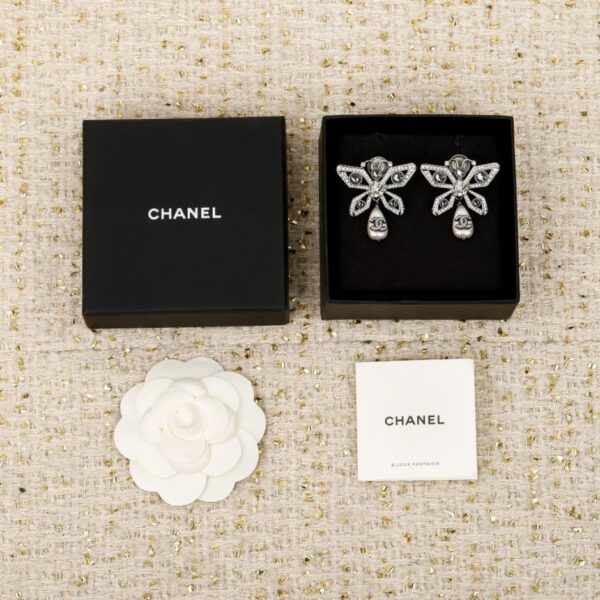 replik,replica,schmuck,1:1,beste,ohrringe,ring,Repliken Boutique / 【Chanel Schmetterlings-Ohrclips mit Perlen】(K0GMU)