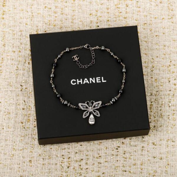 replik,replica,schmuck,1:1,beste,ohrringe,ring,Repliken Boutique / 【Chanel Taillenkette aus schwarzem Leder mit Schleife】(JR3ZO)