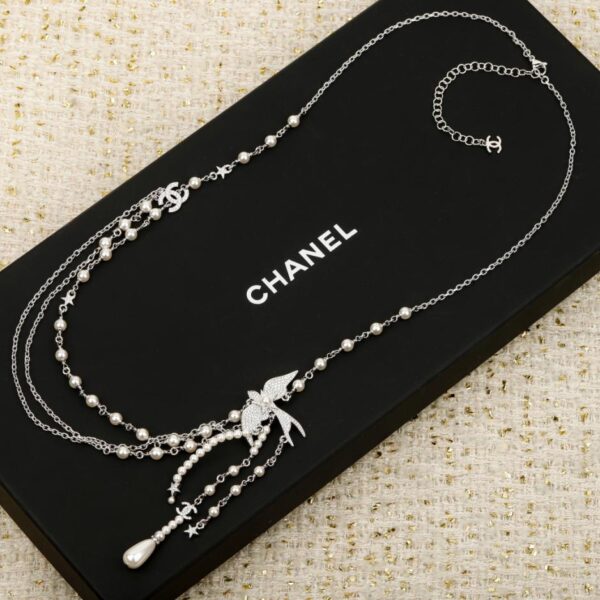 replik,replica,schmuck,1:1,beste,ohrringe,ring,Repliken Boutique / 【Chanel Halskette mit Diamanten, Vogelmotiv, Doppel-C-Perlen-Taille】2(9D7UO)