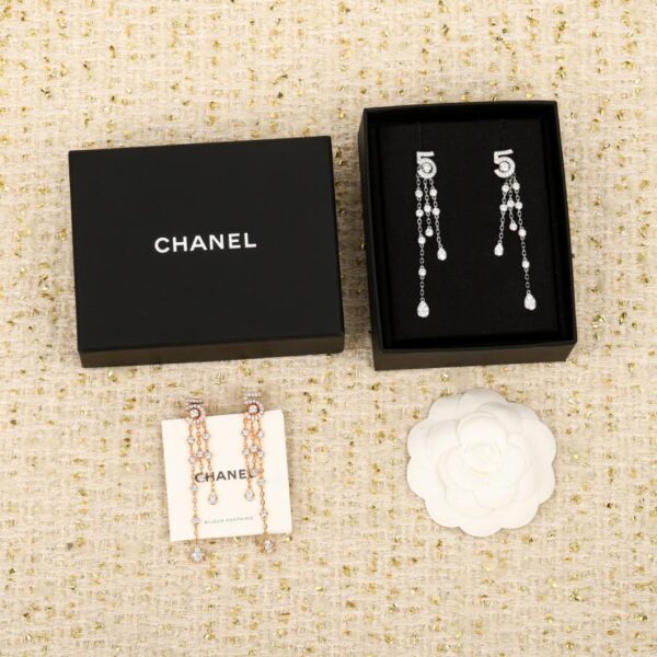 replik,replica,schmuck,1:1,beste,ohrringe,ring,Repliken Boutique / Chanel N°5 Ohrringe – Maßanfertigung aus echtem Gold und Diamanten [Neue N°5 Ohrringe] Eternal N°5 Serie (IBWU1)