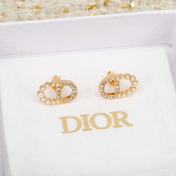 replik,replica,schmuck,1:1,beste,ohrringe,ring,Repliken Dior CD Ohrringe (UGR16) – Halb Diamant, halb Perle