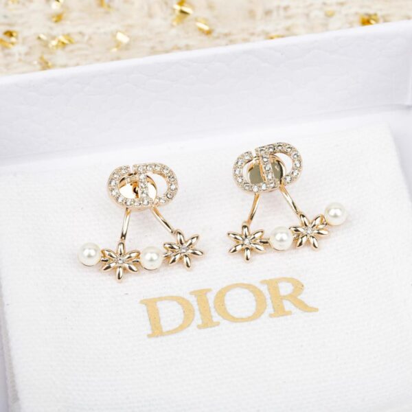 replik,replica,schmuck,1:1,beste,ohrringe,ring,Repliken Dior CD fächerförmige Perlenohrringe (QZ1G7)