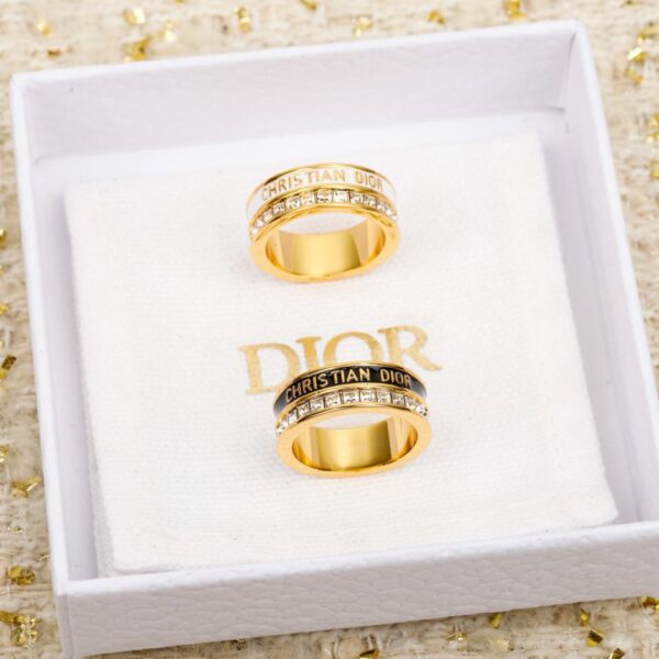 replik,replica,schmuck,1:1,beste,ohrringe,ring,Repliken Dior Ring mit Strassbuchstaben und mehreren Lagen (5B x 5L)