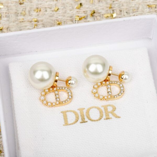 replik,replica,schmuck,1:1,beste,ohrringe,ring,Repliken Dior Ohrringe mit großen und kleinen Perlen im CD-Design (I0XXA)