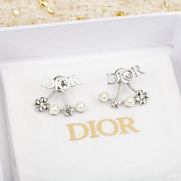 replik,replica,schmuck,1:1,beste,ohrringe,ring,Repliken Dior Perlen-Ohrstecker mit Stern- und vierblättrigem Kleeblatt-Motiv (2MBHM)