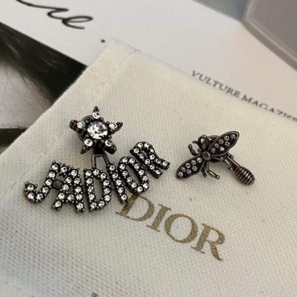 replik,replica,schmuck,1:1,beste,ohrringe,ring,Repliken Dior JA Ohrringe in Gunmetal Black (RUXLG)