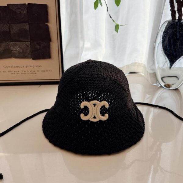 replik,replica,schmuck,1:1,beste,ohrringe,ring,Repliken Fischerhut im CELINE-Stil mit durchbrochenem Webmuster (JKTF0T)