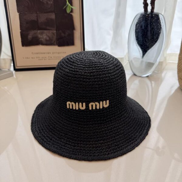replik,replica,schmuck,1:1,beste,ohrringe,ring,Repliken Miu Miu Stroh-Fischerhut, Naturstroh (HZXWT7)