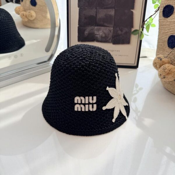 replik,replica,schmuck,1:1,beste,ohrringe,ring,Repliken Miu Miu handgefertigte gehäkelte Fischermütze (ISHDS5)
