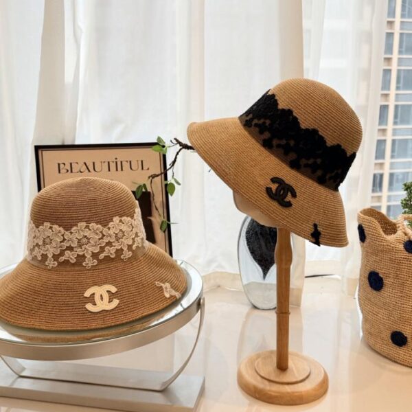 replik,replica,schmuck,1:1,beste,ohrringe,ring,Repliken Fischerhut aus Stroh im Chanel-Stil mit Spitze (06Q0XO)