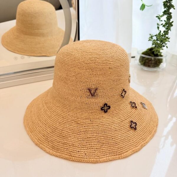 replik,replica,schmuck,1:1,beste,ohrringe,ring,Repliken Louis Vuitton Stroh-Fischerhut, handgewebt aus natürlichem Raffiabast (M33HH2)