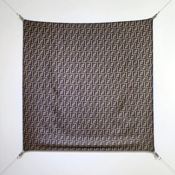 replik,replica,schmuck,1:1,beste,ohrringe,ring,Repliken SFD250118 Momme Doppelseitiger 90x90cm Twill Seide Fendi „Full-width FF“ (9F4Q7Y)