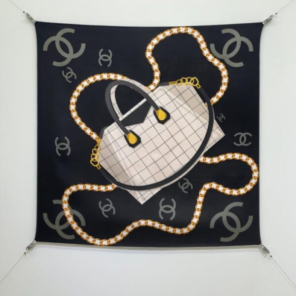 replik,replica,schmuck,1:1,beste,ohrringe,ring,Repliken SCC260618 Momme Doppelseitiger 90x90cm Twill Seide Chanel (0T35LW)