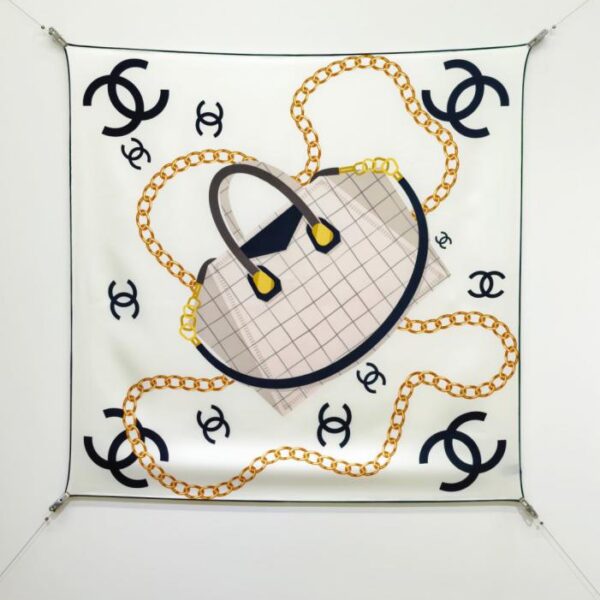 replik,replica,schmuck,1:1,beste,ohrringe,ring,Repliken SCC260618 Momme Doppelseitiger 90x90cm Twill Seide Chanel (1J1E51)