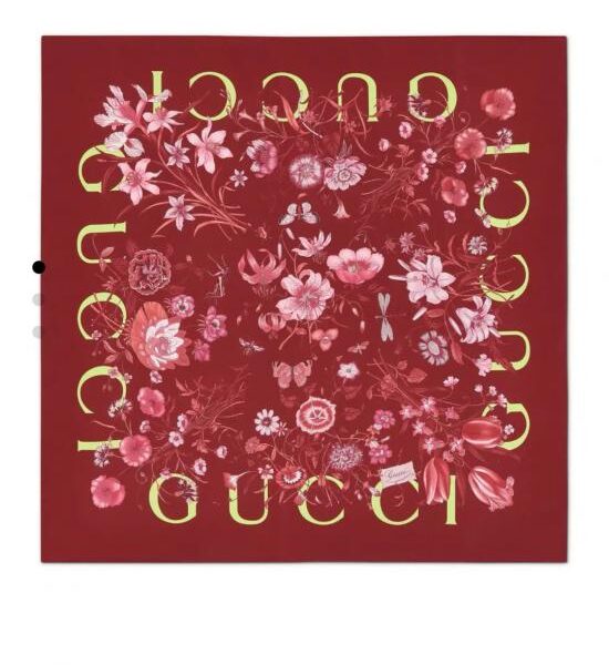 replik,replica,schmuck,1:1,beste,ohrringe,ring,Repliken SGC260118 Momme Doppelseitiger 90x90cm Twill-Seidenstoff Gucci „All-over Floral“ (48KE3R)