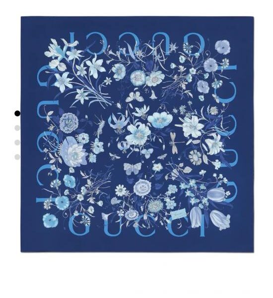 replik,replica,schmuck,1:1,beste,ohrringe,ring,Repliken SGC260118 Momme Doppelseitiger 90x90cm Twill-Seidenstoff Gucci „All-over Floral“ (51DIXO)