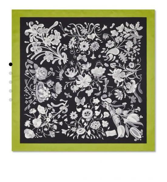replik,replica,schmuck,1:1,beste,ohrringe,ring,Repliken SGC260218 Momme Doppelseitiger 90x90cm Twill-Seidenstoff Gucci „All-over Floral“ (E6YJ0B)