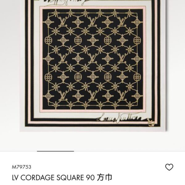 replik,replica,schmuck,1:1,beste,ohrringe,ring,Repliken SLV252118 Momme Doppelseitiger 90x90cm Köperseide LV „Cordage“ (7S2O6N)