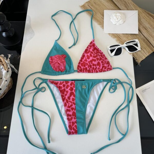 replik,replica,schmuck,1:1,beste,ohrringe,ring,Repliken D&G (Dolce & Gabbana) Zweiteiliger Bikini mit Leopardenmuster (37N8MX)