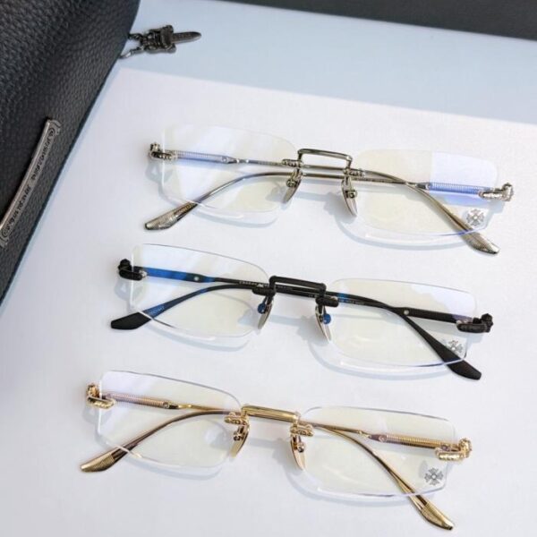 replik,replica,schmuck,1:1,beste,ohrringe,ring,Repliken Chrome Hearts randlose Brille mit Korrektionsgläsern, Modell HOLE SHOT (US5WQ3)